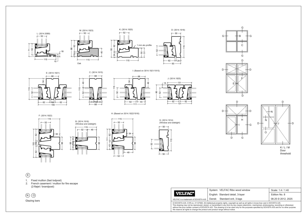 VELFAC Ribo wood windows, casement doors and panels